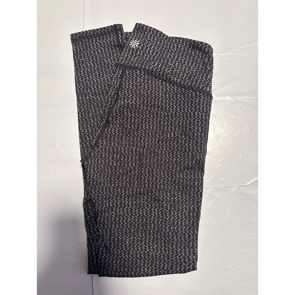 Athleta Women's XS Black Patterned‎ High Rise Workout Leggings Yoga Pants